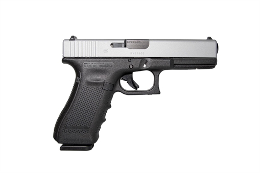 Picture of GLOCK 31 G31 GEN 4 HGA 357 SIG 4.49 IN BBL FS 5LB 3 15RD MAGS CERAKOTE SILVER TITANIUM SLIDE PG3150203TISL