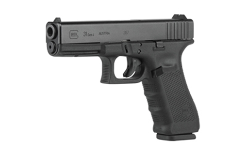 Picture of GLOCK 31 Gen 4, Safe Action, Full Size Pistol, 357 Sig,4.48" Barrel, Polymer Frame, Matte Finish, Fixed Sights, 15Rd, 2 Magazines, Glock OEM Rail. Rebuilt PR3150103