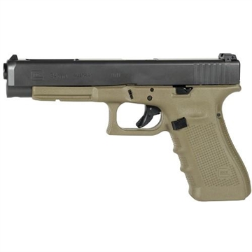 Picture of Glock 34 Gen 3 Competition Handgun 9mm Luger 17/rd Magazines (2) 5.3" Barrel OD Green Frame Black Slide Austria PI3437103