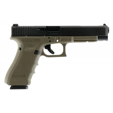 Picture of Glock 34 Gen 4 Competition Handgun 9mm Luger 17/rd Magazines (3) 5.3" Barrel OD Green Frame with Black Slide Austria PG3437103