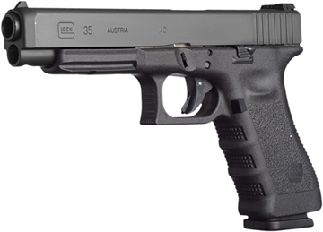 Picture of Glock G35 Gen3 Competition 40 S&W 15+1 5.31" Black Polygonal Rifled Barrel, Black Frame & Slide, Finger Grooved Rough Texture Grip, Adjustable Sights, Safe Action Trigger PI3530103