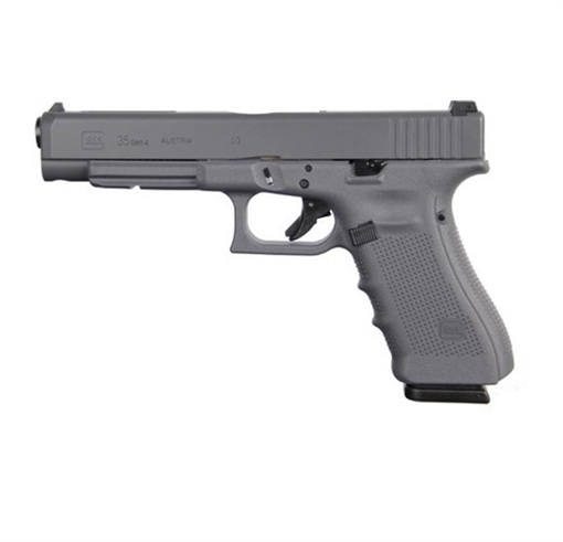 Picture of GLOCK 35 G35 HGA 40S&W 5.32IN BBL ADJ 3.5LB 2 15RD MAGS CERAKOTE GRAY BATTLEWORN FRAME/SLIDE PI3530103GBW
