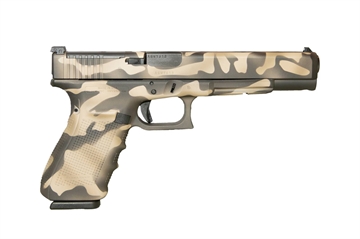 Picture of GLOCK 40 G40 GEN 4 MOS HGA 10MM AUTO 6.02 IN BBL AS 4.5LB 3 15RD MAGS CERAKOTE SANDSTORM CAMO FR/SL GLOGUG4030103MOSSC