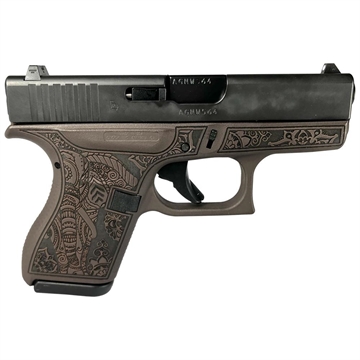 Picture of Glock 42 Custom "Elephant Engraved Vortex Bronze Frame" Subcompact Handgun .380 ACP 6/rd Magazines (2) 3.25" Barrel USA UI4250201 MODELEVTB