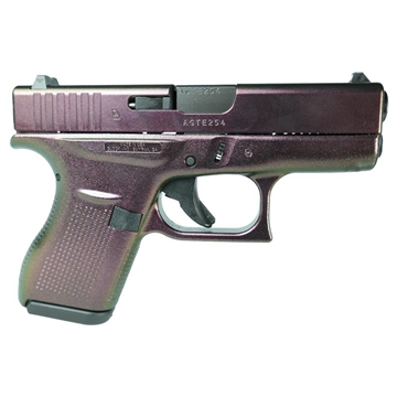 Picture of Glock 42 Custom "Shimmering Razorback" Subcompact Handgun .380 ACP 6rd Magazines (2) 3.2" Barrel USA UI4250201 MODRB