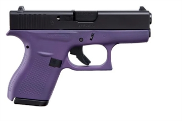Picture of GLOCK 42 G42 HGA 380 AUTO 3.26 IN BBL FS 5LB 2 6RD MAGS CERAKOTE PURPLE FRAME BLK SLIDE GLOGUI4250201PURP