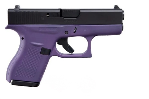 Picture of GLOCK 42 G42 HGA 380 AUTO 3.26 IN BBL FS 5LB 2 6RD MAGS CERAKOTE RASBERRY FRAME BLK SLIDE GLOGUI4250201RAS