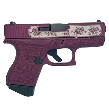 Picture of Glock 43 "Black Cherry Roses vs Paisley" Subcompact Handgun 9mm Luger 6/rd Magazines (2) 3.41" Barrel USA UI4350201 MODBCP