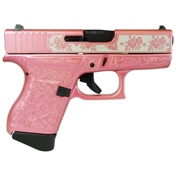 Picture of Glock 43 Custom "Glock & Roses Medusa Pink" Subcompact Handgun 9mm Luger 6rd Magazines (2) 3.41" Barrel USA UI4350201 MODPGR