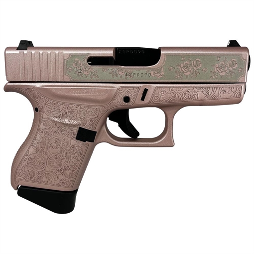 Picture of Glock 43 Custom "Glock n Roses" Handgun 9mm Luger 6/rd Magazines (2) 3.4" Barrel USA UI4350201 MODGR