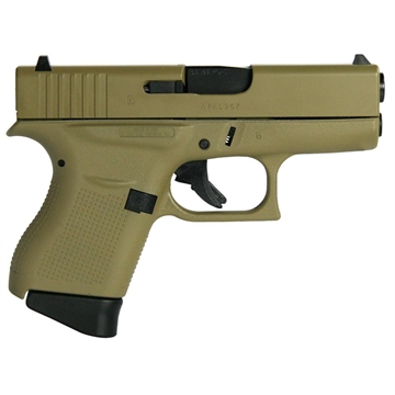 Picture of Glock 43 Gen 4 Custom "FDE" Subcompact Handgun 9mm Luger 6/rd Magazines (2) 3.41" Barrel USA UI4350201 MODFDE