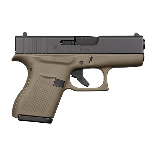 Picture of Glock 43 Subcompact Handgun 9mm Luger 6/rd Magazines (2) 3.4" Barrel OD Green Frame Black Slide Austria PI4357201