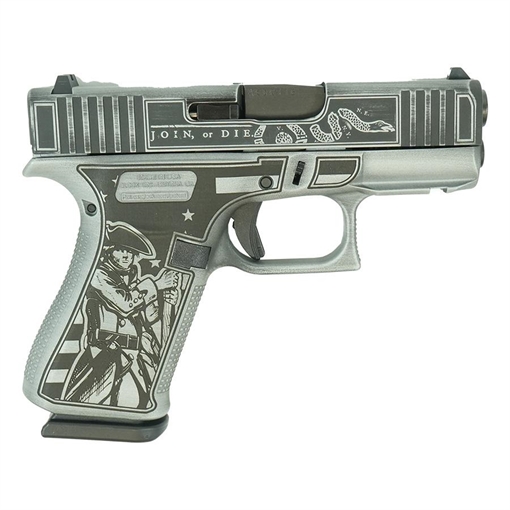 Picture of Glock 43x "Liberty or Death" Subcompact Handgun 9mm Luger 10rd Magazines (2) 3.4" Barrel Accessory Rail USA Made UX4350201FR MODPATRIOT