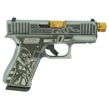 Picture of Glock 43x "Liberty or Death" Subcompact Handgun 9mm Luger 10rd Magazines (2) 3.9" Gold Barrel Accessory Rail USA Made UX4350201FR MODPATRIOTGB