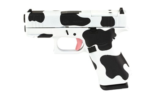 Picture of GLOCK 43X, M.O.S, Semi-automatic, Striker Fired, Sub-Compact, 9MM, 3.41", Cow Print, 10 Rounds, 2 Magazines, Fixed Sights, Polymer PX4350201FRMOSN