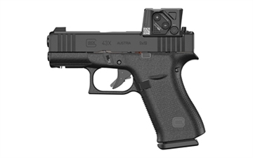 Picture of GLOCK 43X MOS8 9MM 3.4IN BARREL 15RD BLACK MOS8 FS AIMPOINT COA BOF/UCSR 5.5LB PX4350B03FRMOS8A4 PX4350B03FRMOS8A4