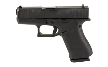 Picture of GLOCK 43X, Striker Fired, Semi-automatic, Polymer Frame Pistol, Sub-Compact, 9MM, 3.41" Barrel, Matte Finish, Black, Fixed Sights, 10 Rounds, 2 Magazines G43XUS