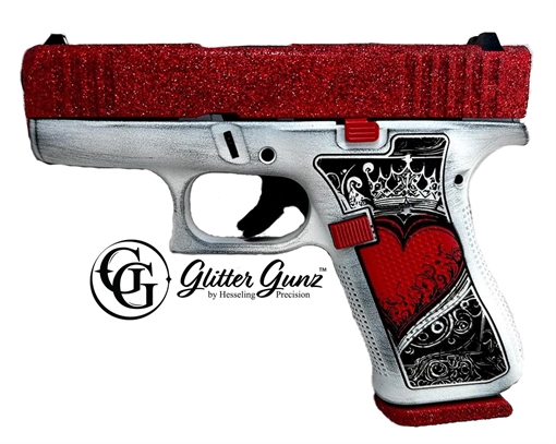 Picture of GLOCK 43X 9MM GLITTER GUNZ QUEEN OF HEARTS PX4350201QOH
