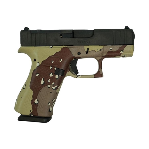 Picture of Glock 43X "Chocolate Chip" Hydro Dip Blue Handgun 9mm Luger 10rd Magazines(2) 3.4" Barrel Accessory Rail USA Made PX4350201FRMOS MODCC