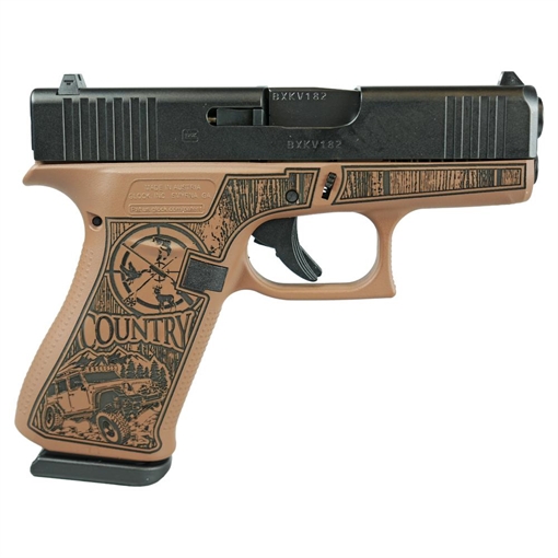 Picture of Glock 43x Custom "Bourbon Country" Subcompact Handgun 9mm Luger 10/rd Magazines (2) 3.41" Barrel Austria PX4350201 MODCTRYDB