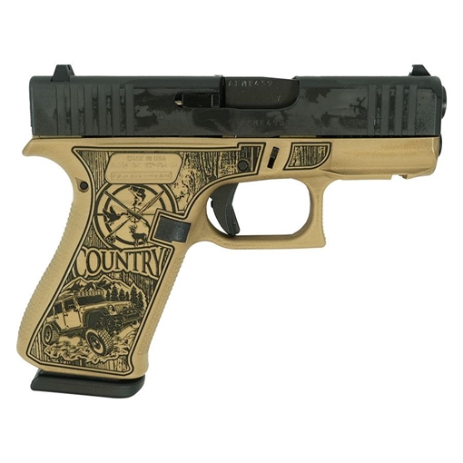 Picture of Glock 43x Custom "Country" Sand Handgun 9mm Luger 10rd Magazines (2) 3.4" Barrel Accessory Rail USA Made UX4350201FR MODCTRYSD