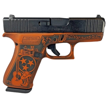 Picture of Glock 43x Custom "Distressed Tennessee Orange" Subcompact Handgun 9mm Luger 10/rd Magazines (2) 3.41" Barrel Austria PX4350201 MODTNODIS