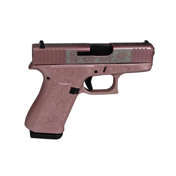Picture of Glock 43X Custom Engraved "Glock & Roses" US Handgun 9mm Luger 10rd Magazine(2) 3.41" Barrel UX4350201 MODGR