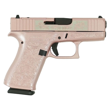 Picture of Glock 43x Custom Engraved "Glock N Roses" Subcompact Handgun 9mm Luger 10rd Magazines (2) 3.41" Barrel RMR/c Optic Cut UX4350201 MODGROC