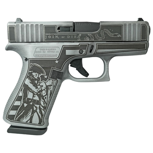Picture of Glock 43x Custom "Liberty or Death" Subcompact Handgun 9mm Luger 10/rd Magazines (2) 3.41" Barrel Austria PX4350201 MODPATRIOT