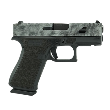 Picture of Glock 43x Custom "Static Stipple/Sliver Marble Slide" Handgun 9mm Luger 10rd Magazines (2) 3.4" Barrel Front Rail USA Made UX4350201FR MODSMME UX4350201FR MODSMME UX4350201FR MODSMME