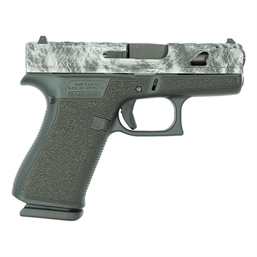 Picture of Glock 43x Custom "Static Stipple/Sliver Marble Slide" Subcompact Handgun 9mm Luger 10rd Magazines (2) 3.41" Barrel Austria PX4350201 MODSMME
