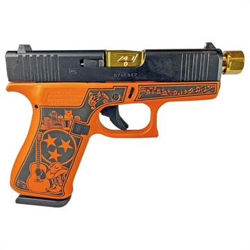 Picture of Glock 43x Custom "Tennessee Orange with Gold Barrel" Subcompact Handgun 9mm Luger 10/rd Magazines (2) 4" Barrel Austria PX4350201 MODTNOGB