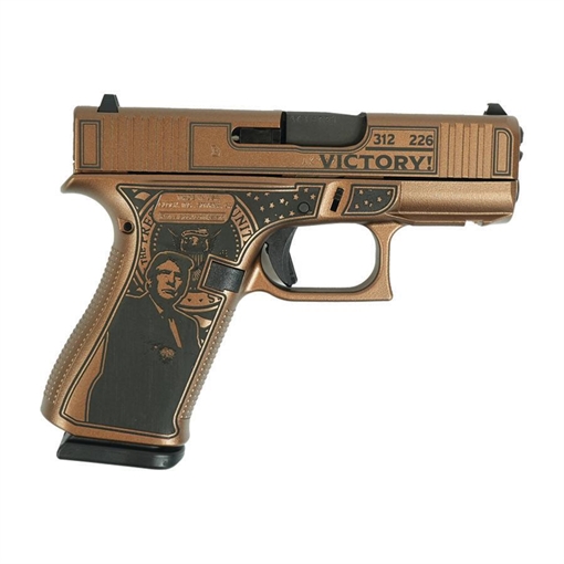 Picture of Glock 43X Custom "Trump 47th-Victory" Handgun 9mm Luger 10rd Magazines(2) 3.41" Barrel Front Rails USA Made UX4350201FR MODTV