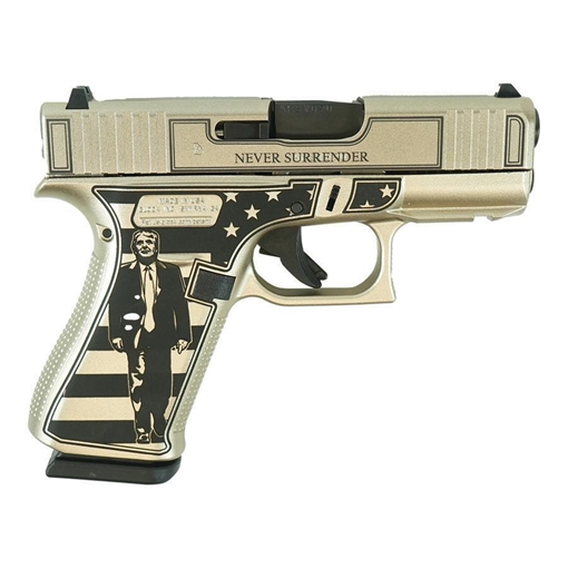 Picture of Glock 43x Custom "Trump Fight" Handgun 9mm Luger 10rd Magazines (2) 3.41" Barrel FS with Front Rails USA UX4350201FR MODTF43