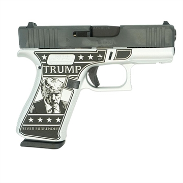 Picture of Glock 43x Custom "Trump Mug Shot" Handgun 9mm Luger 10rd Magazines (2) 3.4" Barrel Accessory Rail USA Made UX4350201FR MODMS