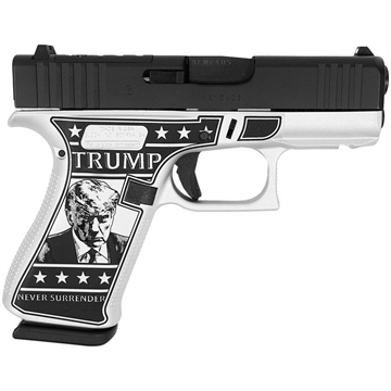 Picture of Glock 43x Custom "Trump Mug Shot" Optic Cut Handgun 9mm Luger 10rd Magazines (2) 3.4" Barrel Accessory Rail USA Made UX4350201FR MODMSOC