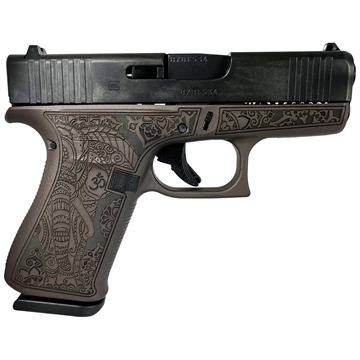 Picture of Glock 43x Custom "Vortex Bronze Elephant Engraved" Subcompact Handgun 9mm Luger 10rd Magazines (2) 3.41" Barrel Austria PX4350201 MODELEVTB