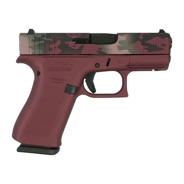 Picture of Glock 43X Dark Pink w/Camo Slide Frame Handgun 9mm Luger 10rd Magazines(2) 3.4" Barrel Accessory Rail USA Made UX4350201FR MODPICA