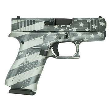 Picture of Glock 43x "Distressed Flag Gray" Handgun 9mm Luger 10rd Magazines(2) 3.41" Barrel USA Made UX4350201 MODDISFLAGGRY