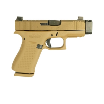 Picture of Glock 43X MOS FDE Handgun 9mm Luger 10rd Magazines(2) 3.4" Barrel Compensator Accessory Rail USA Made Suppressor Height Sights UX4350201FR MODDTCP