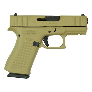 Picture of Glock 43X FDE Handgun 9mm Luger 10rd Magazines(2) 3.4" Barrel Accessory Rail USA Made UX4350201FR MODFDE