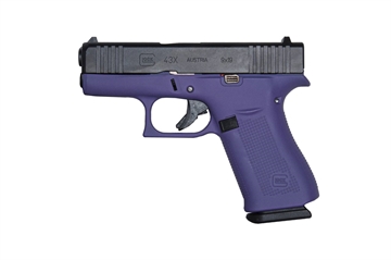 Picture of GLOCK 43X G43X HGA 9MM 3.6 IN BBL FS 5LB BLACK 2 10RD MAGS CERAKOTE PURPLE FRAME GLOGPX4350201PURP