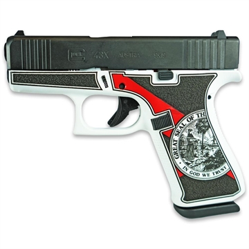 Picture of Glock 43x Gen 4 Custom "Florida White" Subcompact Handgun 9mm Luger 10rd Magazines (2) 3.41" Barrel Austria PX4350201 MODFLFL