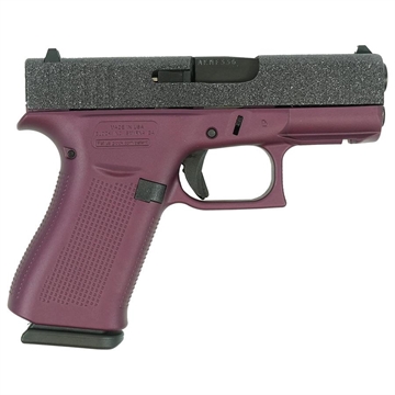 Picture of Glock 43X Glitter Slide/Black Cherry Frame Handgun 9mm Luger 10rd Magazines(2) 3.4" Barrel Accessory Rail USA Made UX4350201FR MODGLBBC
