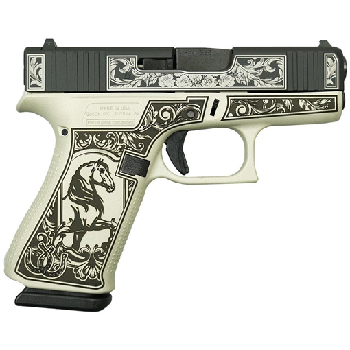 Picture of Glock 43X "Glock & Horses Gray Frame" Handgun 9mm Luger 10rd Magazines(2) 3.41" Barrel USA Made UX4350201 MODGHBNBS