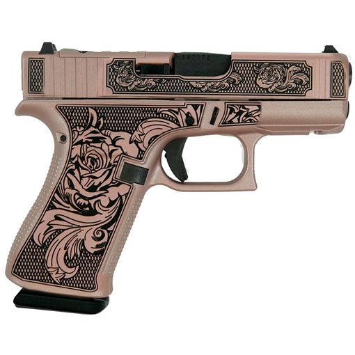 Picture of Glock 43X "Glock & Roses II" Handgun 9mm Luger 10rd Magazines(2) 3.4" Barrel Accessory Rail USA Made UX4350201FR MODGRII