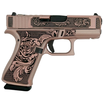 Picture of Glock 43X "Glock & Roses II" Handgun 9mm Luger 10rd Magazines(2) 3.4" Barrel Accessory Rail USA Made UX4350201FR MODGRII