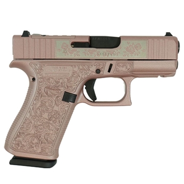Picture of Glock 43X "Glock & Roses" Pink Optic Cut Handgun 9mm Luger 10rd Magazines(2) 3.4" Barrel Accessory Rail USA Made UX4350201FR MODGROC