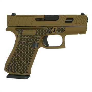 Picture of Glock 43X "Jimbo Ripple Stipple" FDE Optic Cut Handgun 9mm Luger 10rd Magazines(2) 3.4" Barrel Accessory Rail USA Made UX4350201FR MODJMBO