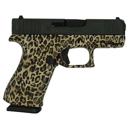 Picture of Glock 43X Leopard Print Frame Handgun 9mm Luger 10rd Magazines(2) 3.4" Barrel Accessory Rail USA Made UX4350201FR MODLP